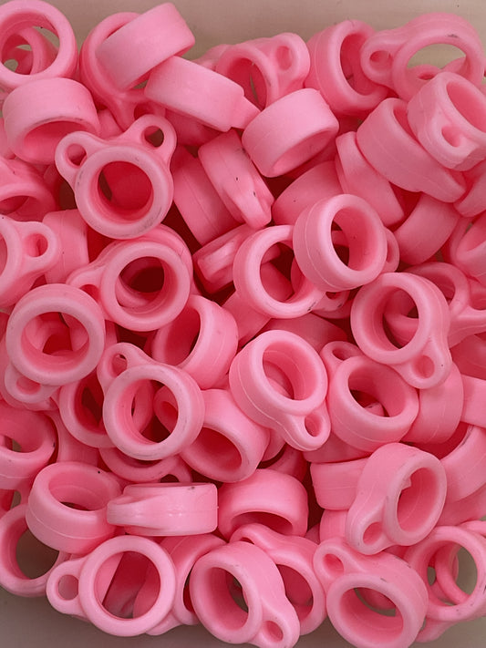 Silicone pen grip for badge reels/lanyards