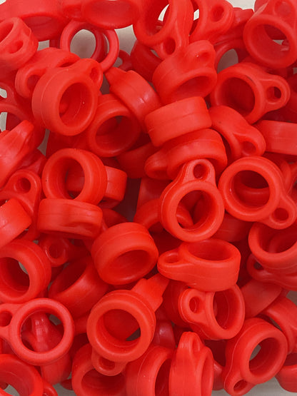 Silicone pen grip for badge reels/lanyards