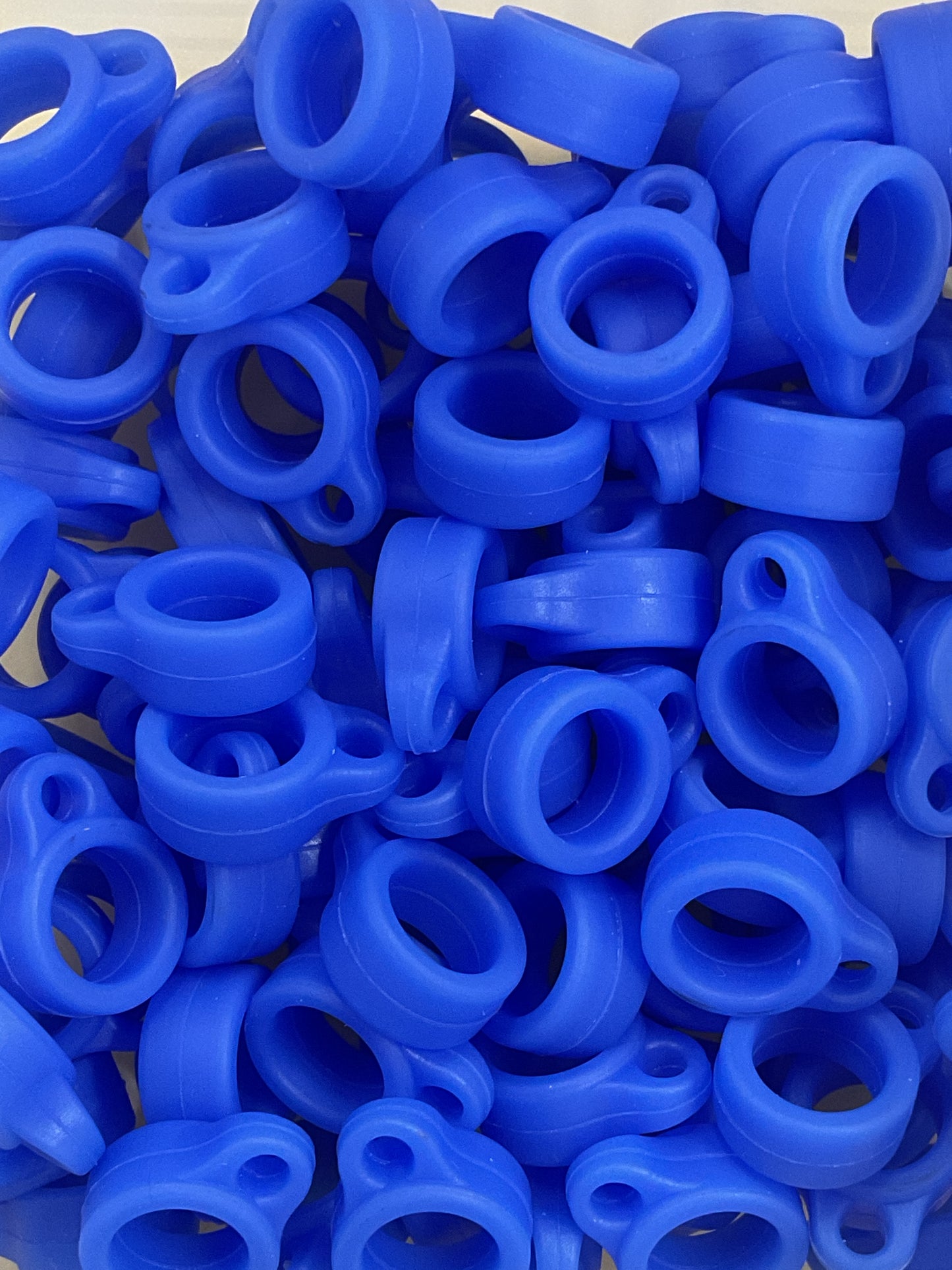 Silicone pen grip for badge reels/lanyards