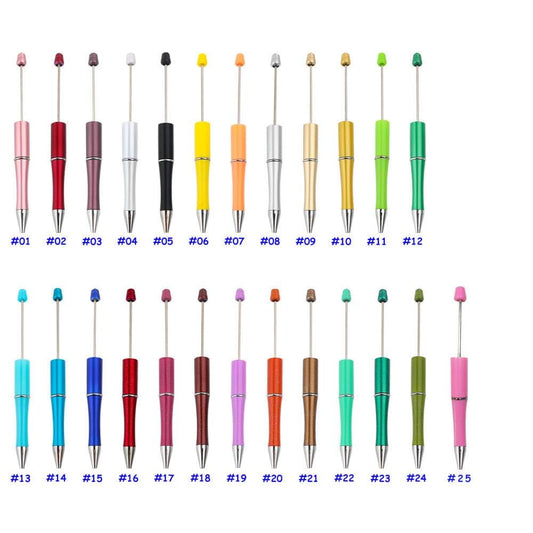 Plastic Beadable Pen Solid Colors