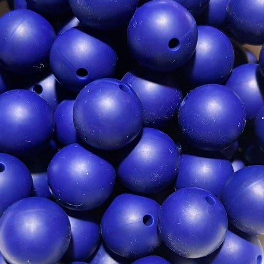 s5 Solid 15mm 10 pk Navy Blue Silicone Beads-catalog a01-36