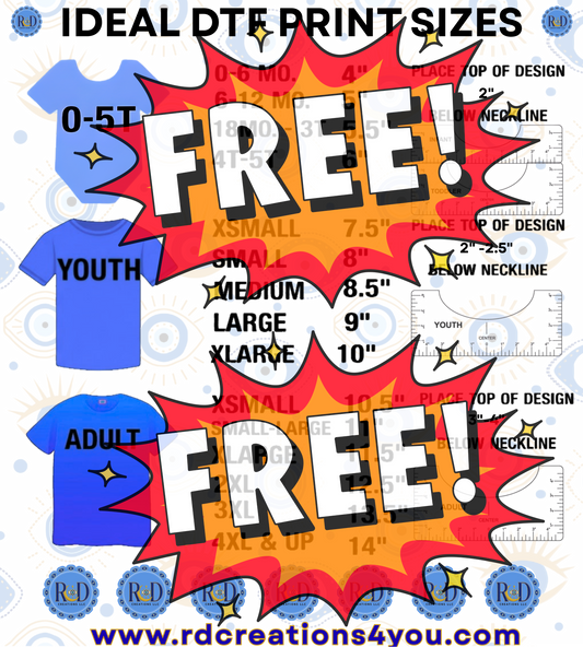 Ideal Transfer Size- FREE Digital Download