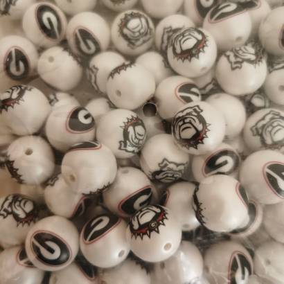 20mm Acrylic Exclusive Collab Team Beads